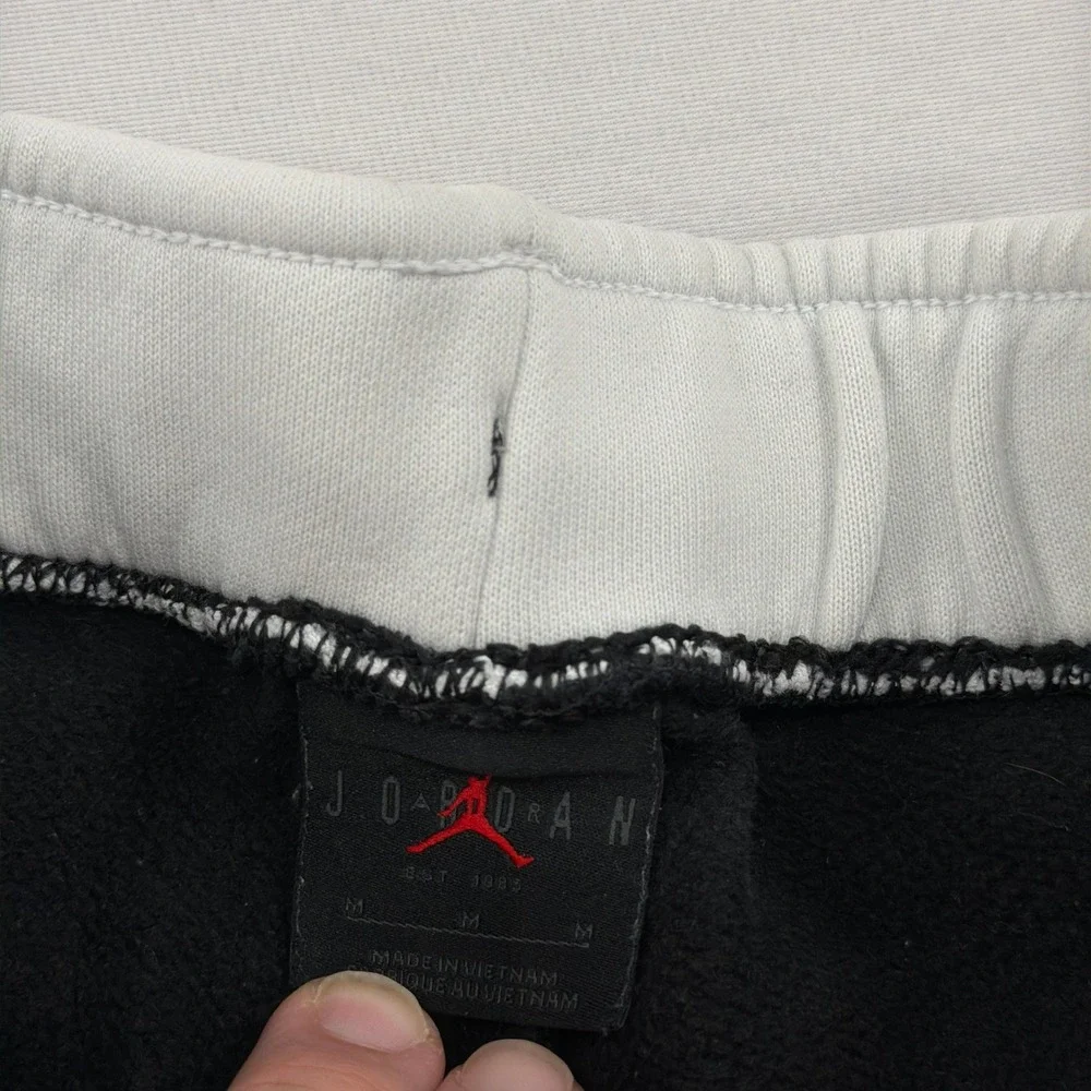 Jordan Sweatpants Jumpman Logo Fleece Joggers Black Mens Size Medium